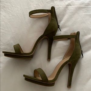 Amy Olive Ankle Strap Heels